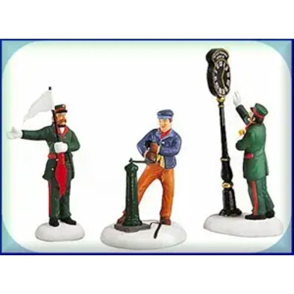 Dept 56 "Busy Railway Station" Dickens Village Accessory Set of 3 #58464